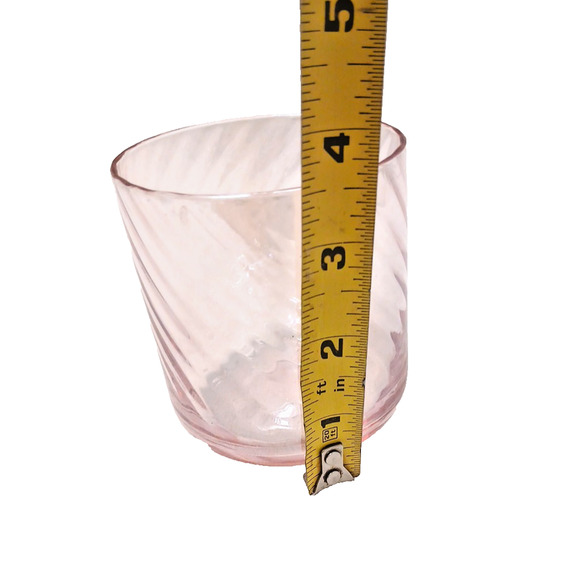 Vintage Cristal D'Arques Durand Rosaline Pink Swirl Tumbler Short Water Glass - Picture 10 of 10